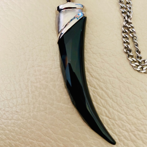 Swarovski Black Crystal Horn Pendant 